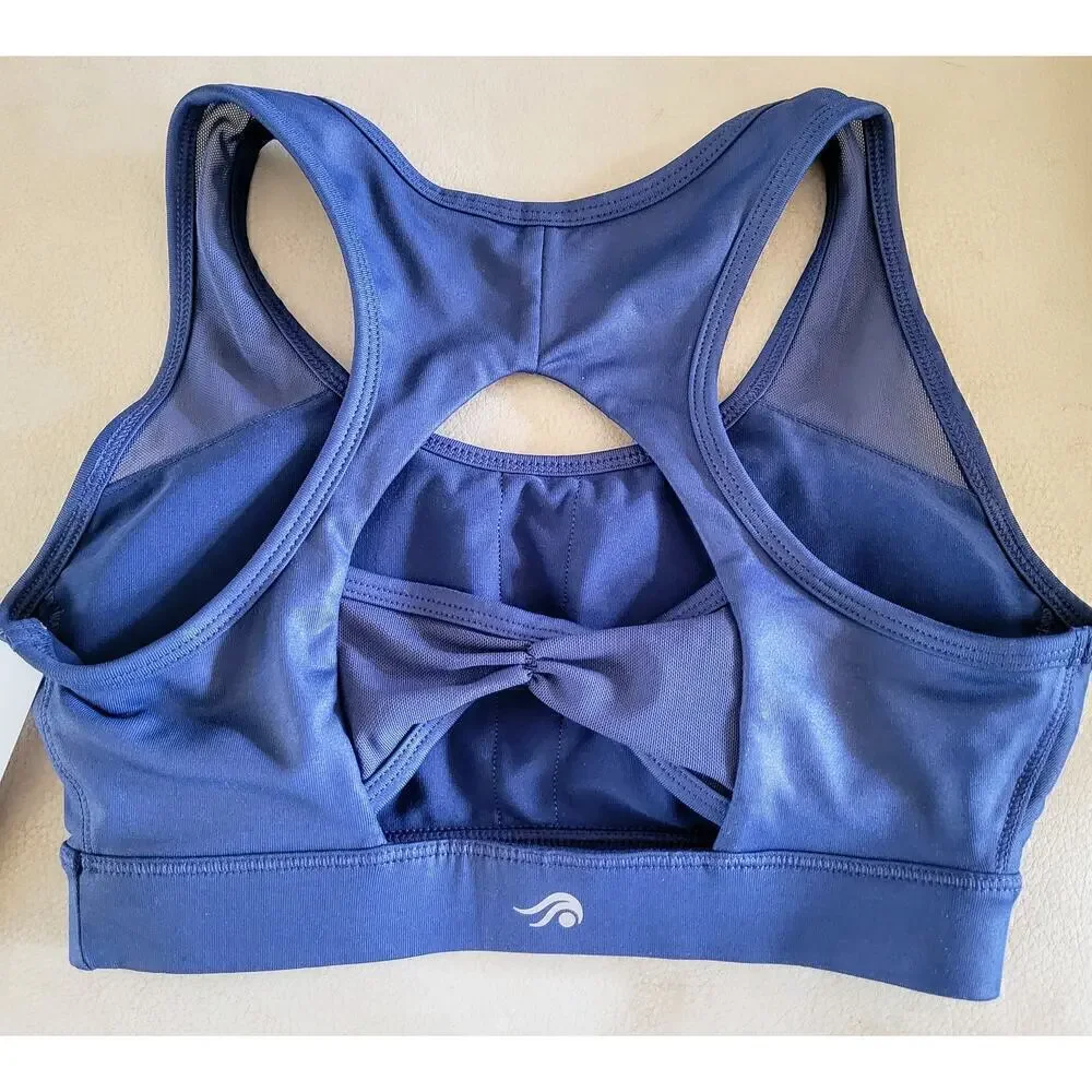 Ideology Sport Bra XS Lucky Blue Mid Impact RapiDry - Picture 5 of 10